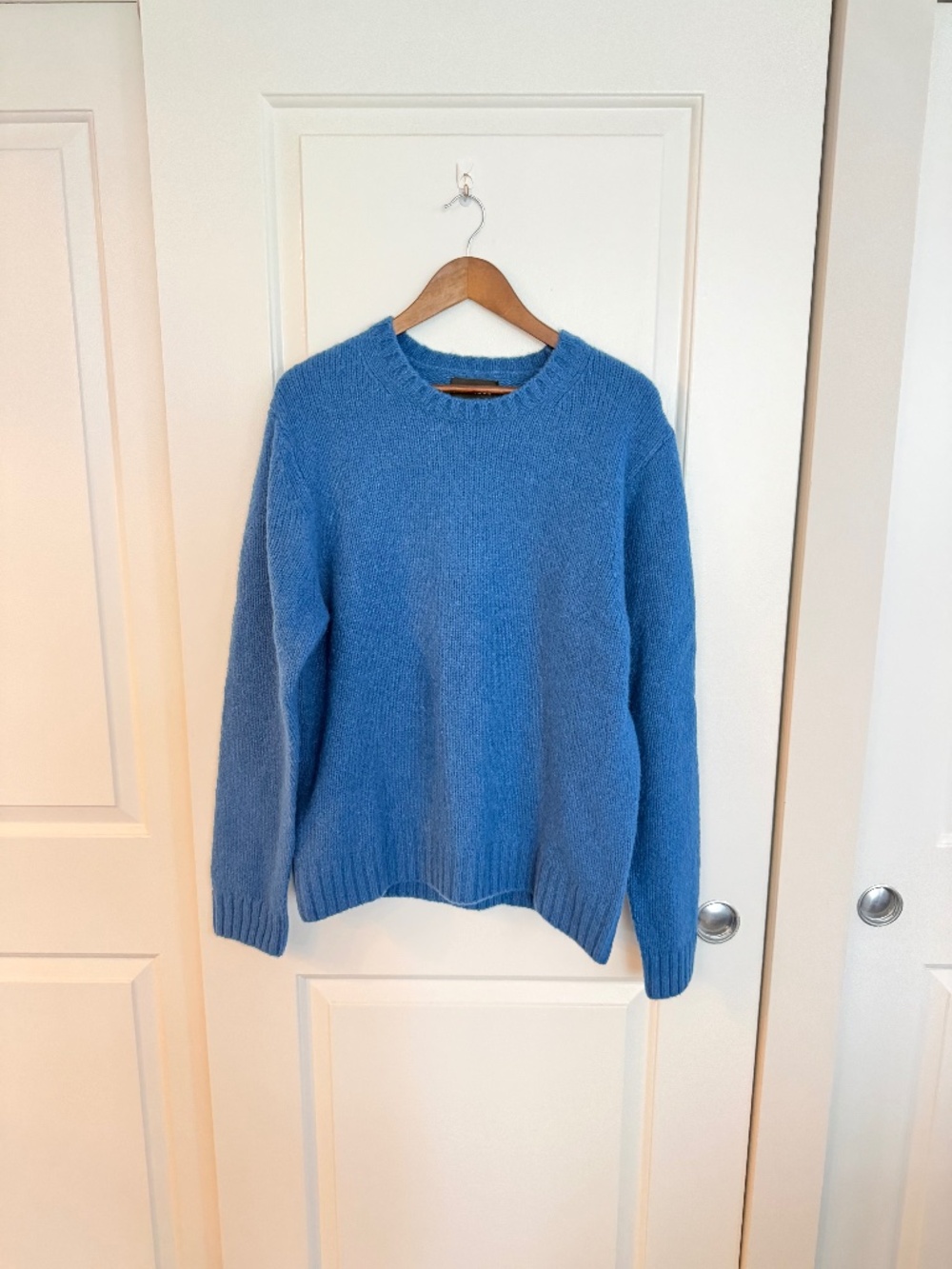 Bonobos Wool Alpaca Crew Neck Sweater Men’s Large Blue Merino Alpaca